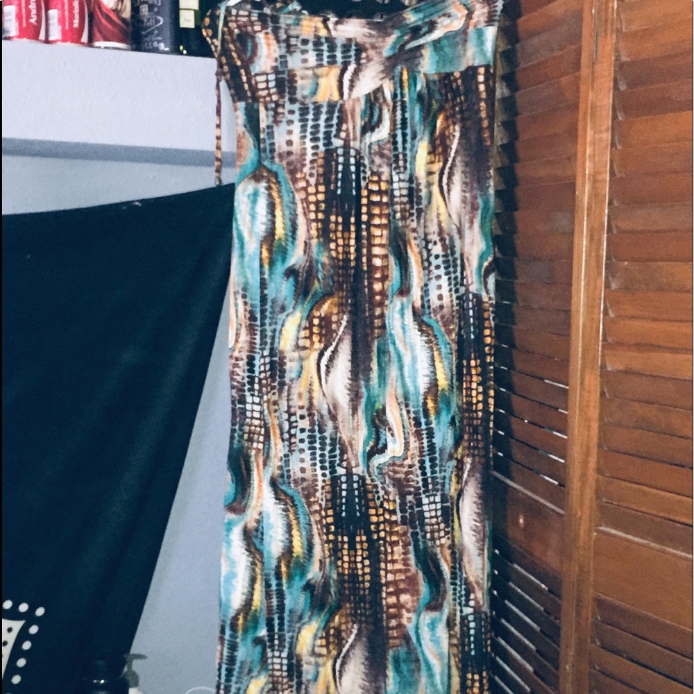 Beautiful tropical maxi dress